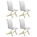 Carmelia Upholstered Side Chairs White (Set of 4) image