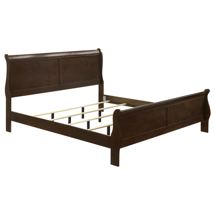 Louis Philippe Sleigh Panel Bed
