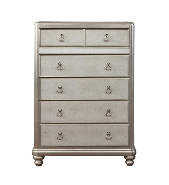 Bling Game 6-drawer Chest Metallic Platinum image