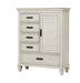 Franco 5-drawer Door Chest Antique White image