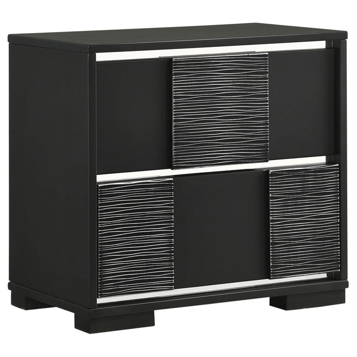 Blacktoft 2-drawer Nightstand Black image