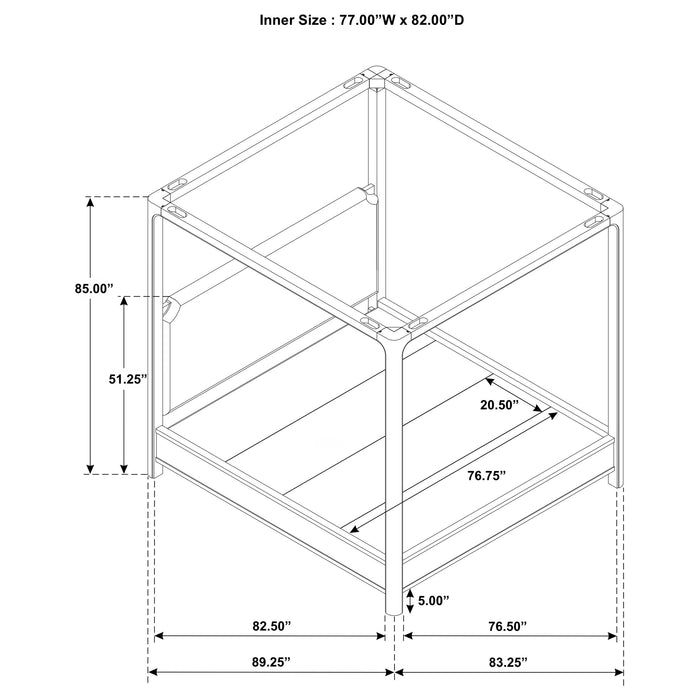 Solano Canopy Panel Platform Bed
