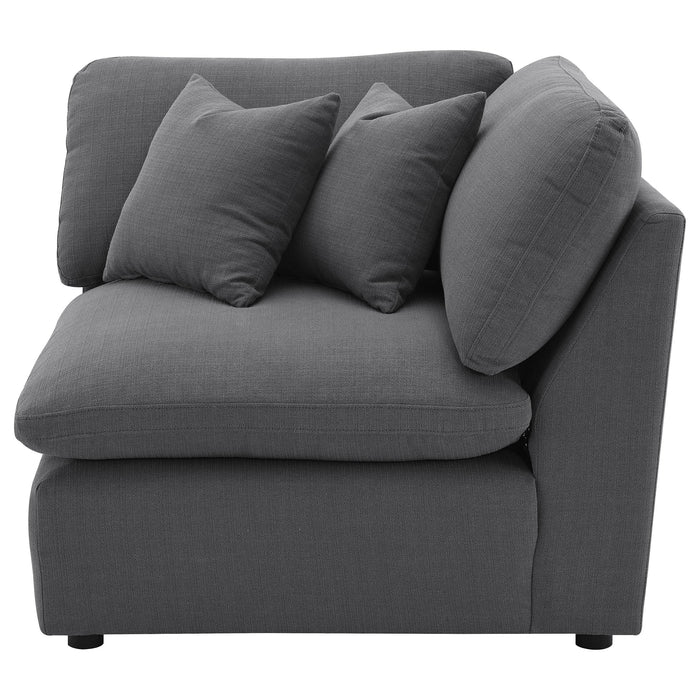 Hobson Upholstered Corner Charcoal