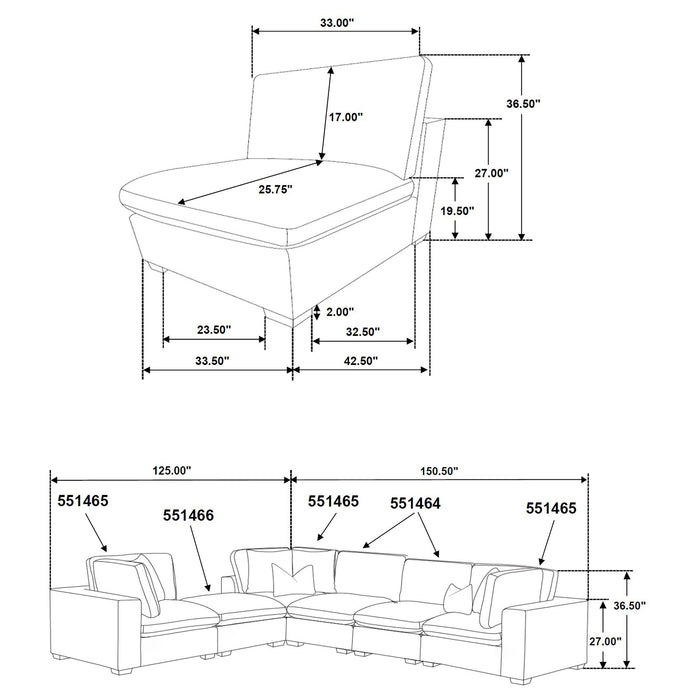 Lakeview Modular Sectionals Seating