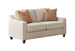 Christine Upholstered Cushion Back Loveseat Beige image