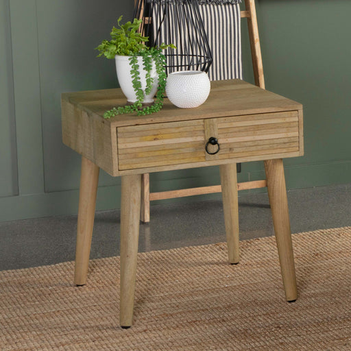 Zabel Square 1-drawer End Table Natural image