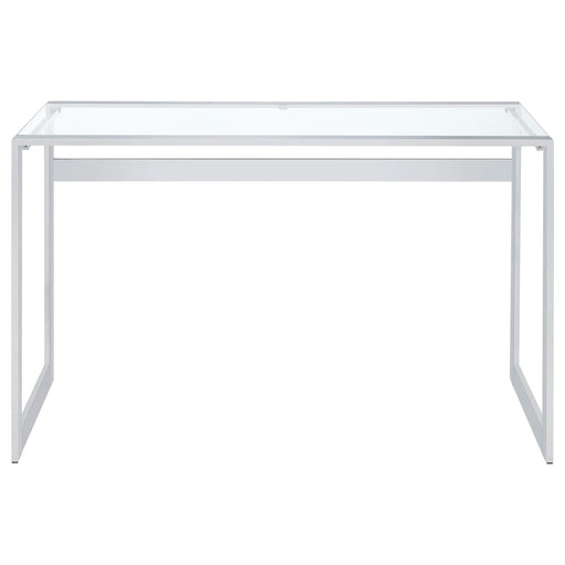 Hartford Glass Top Writing Desk Chrome image