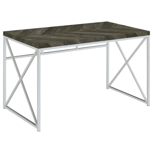 Grimma Writing Desk Rustic Grey Herringbone image