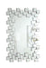 Pamela Frameless Wall Mirror with Staggered Tiles Silver image