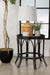 Antonio Round Rattan Tray Top Accent Table Black image