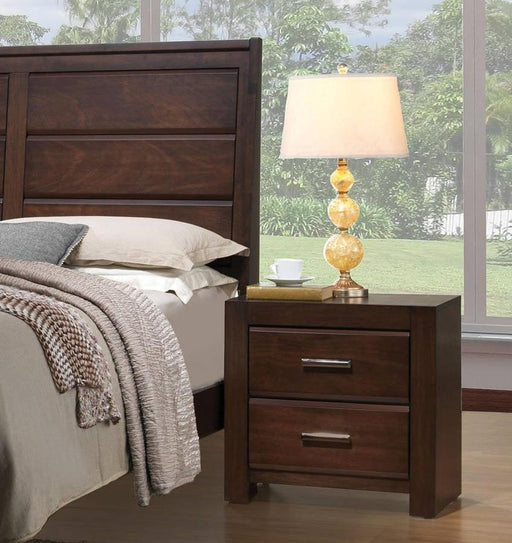 Acme Oberreit 2 Drawer Nightstand in Walnut 25793 image