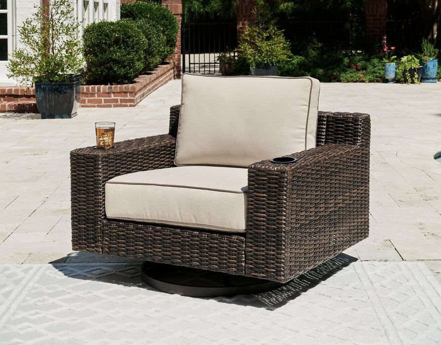 Coastline Bay Outdoor Swivel Lounge with Cushion