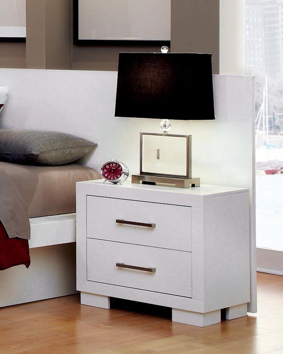 Jessica 2-drawer Nightstand White