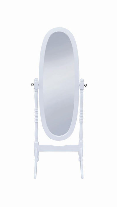 Foyet Oval Cheval Mirror White