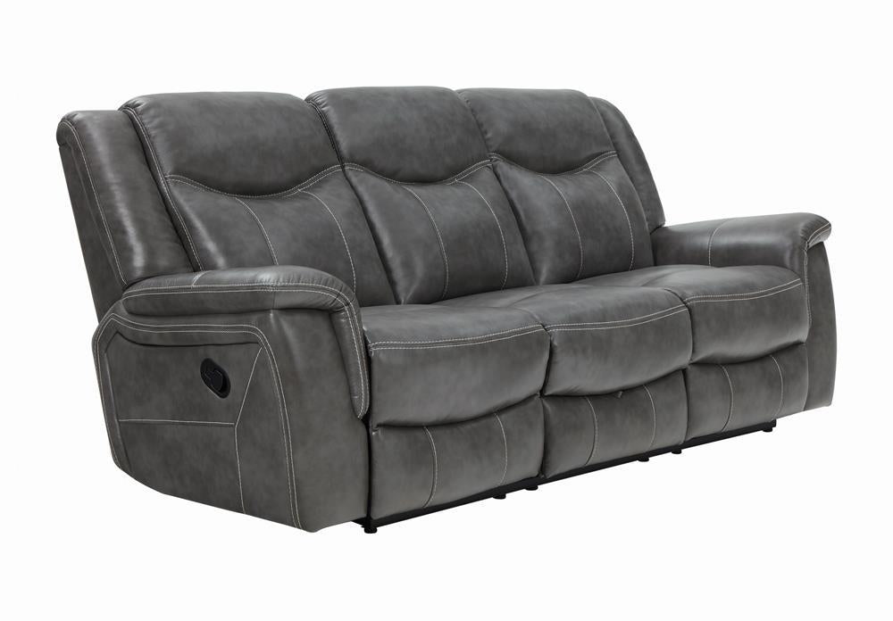 Conrad Upholstered Motion Sofa Cool Grey