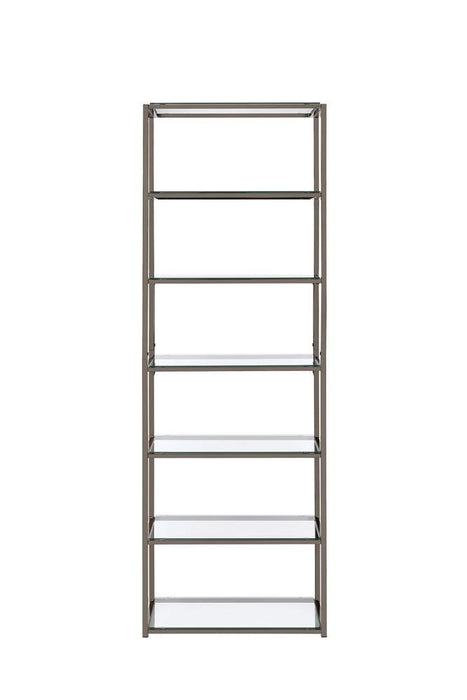 Kate 6-shelf Bookcase Black Nickel