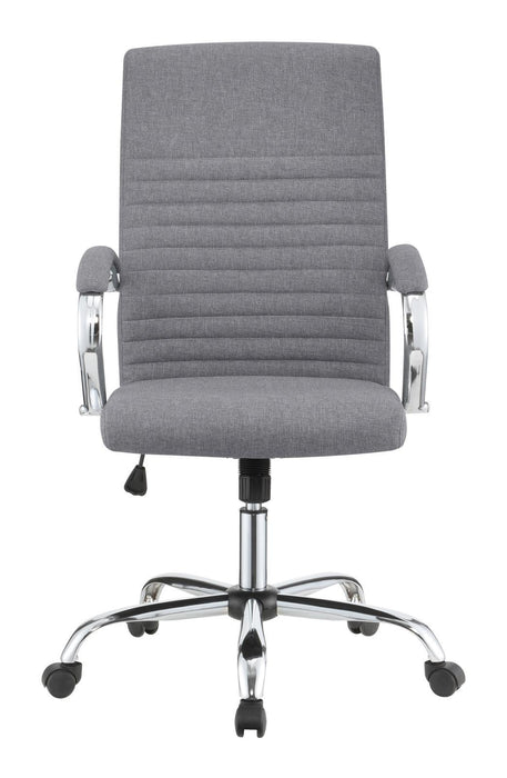 Abisko Upholstered Office Chair with Casters Grey and Chrome