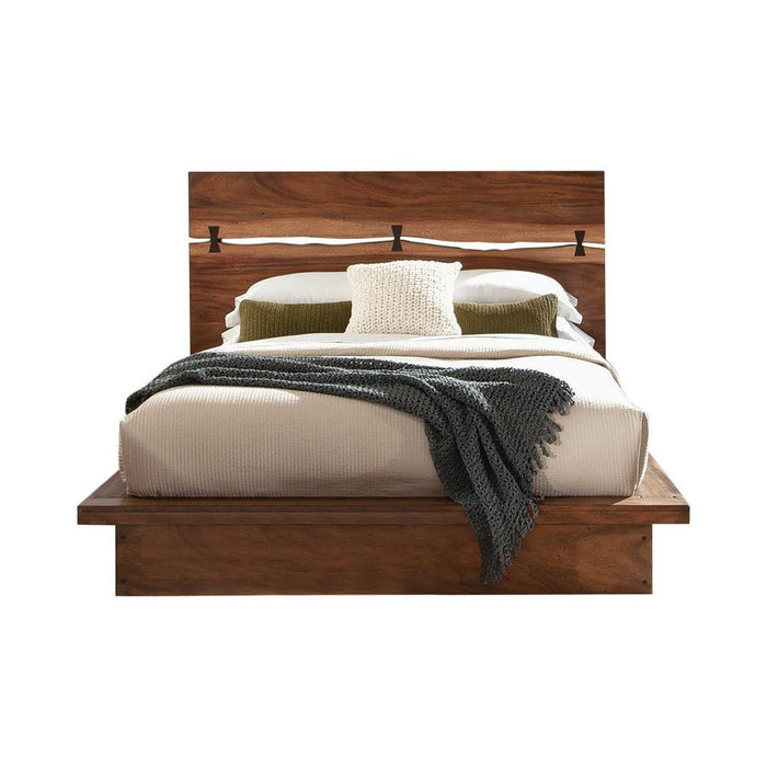 Winslow California King, E.King & Queen Bed Smokey Walnut and Coffee Bean