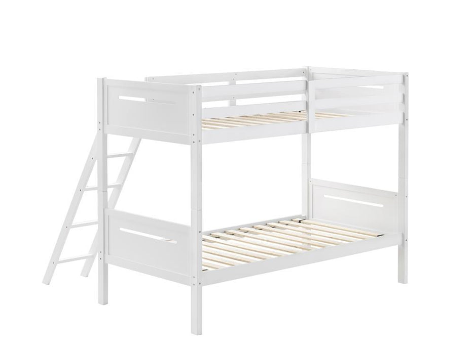 Littleton Twin Over Twin Bunk Bed White