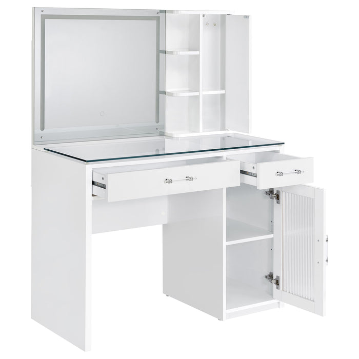 Flora 2-drawer Vanity Set with LED Mirror