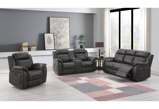 U8517 GREY RECLINING SOFA/RECLINING LOVESEAT/GLIDER RECLINER image