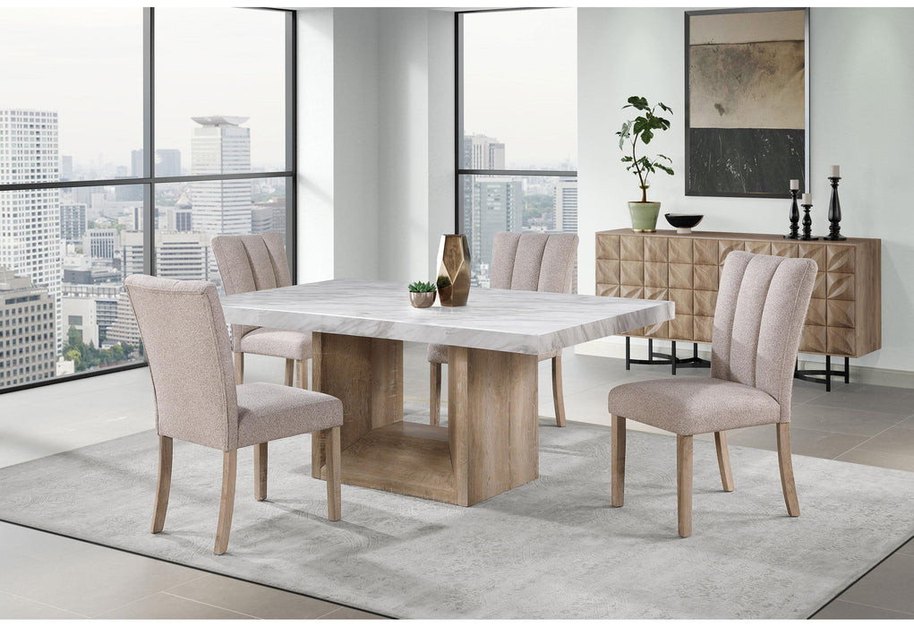 D02 NATURAL DINING TABLE + 4 D8683 DINING CHAIRS image