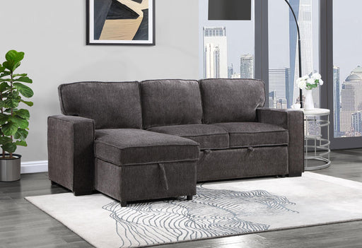 U0203 DARK GREY PULL OUT SOFA BED image