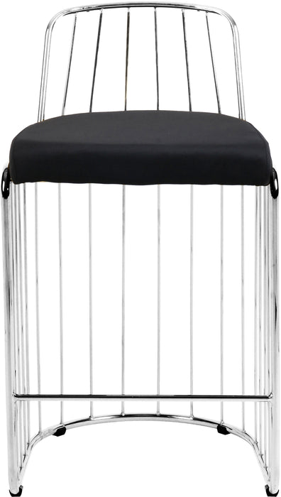 Gio Black Velvet Stool