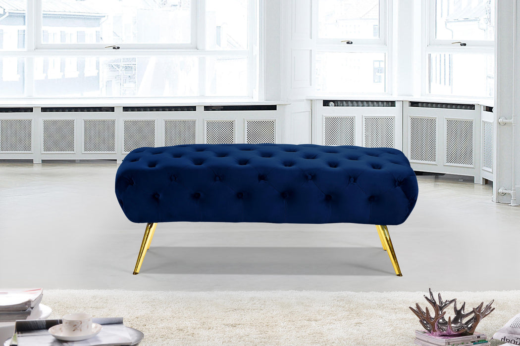 Amara Navy Velvet Bench