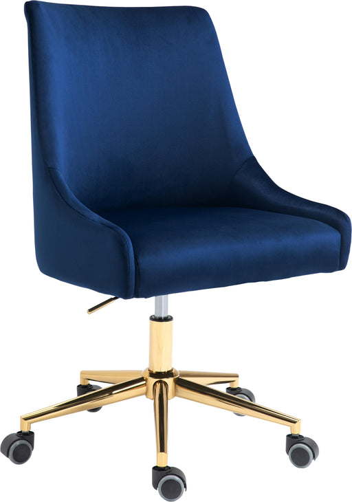 Karina Navy Velvet Office Chair image