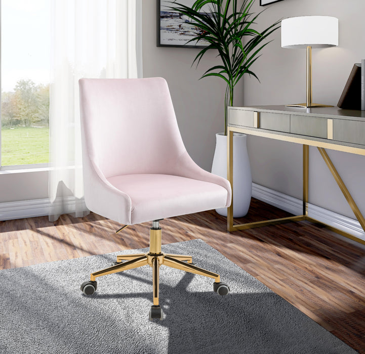 Karina Pink Velvet Office Chair