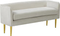 Audrey Cream Velvet Bench image