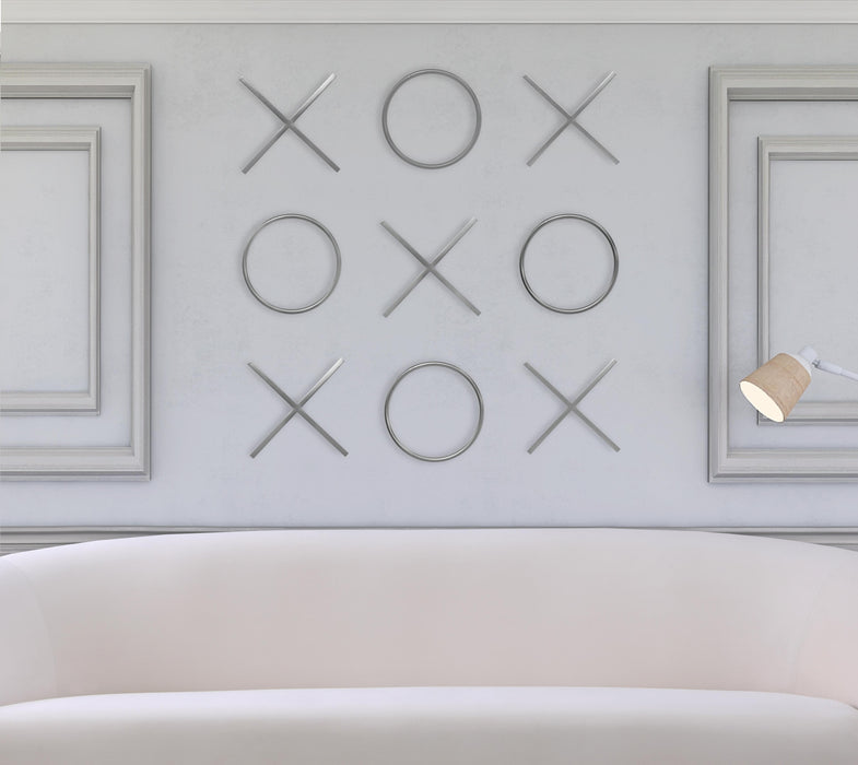 XOXO Chrome Stainless Steel Wall Decor