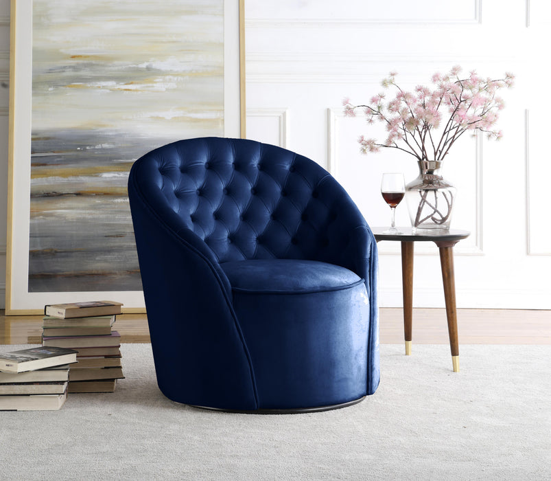 Alessio Navy Velvet Accent Chair