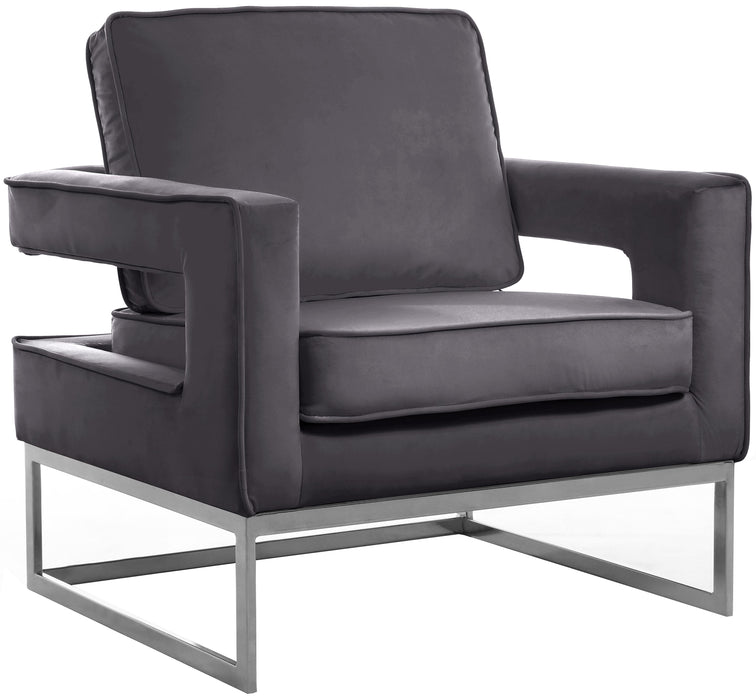 Noah Grey Velvet Accent Chair image