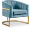 Carter Aqua Velvet Accent Chair image