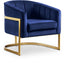 Carter Navy Velvet Accent Chair image