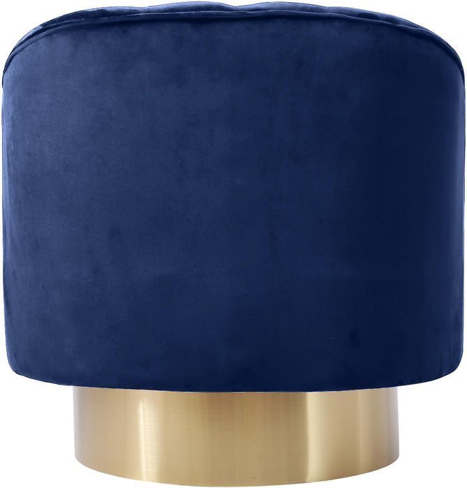 Farrah Navy Velvet Accent Chair