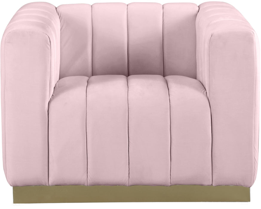 Marlon Pink Velvet Chair