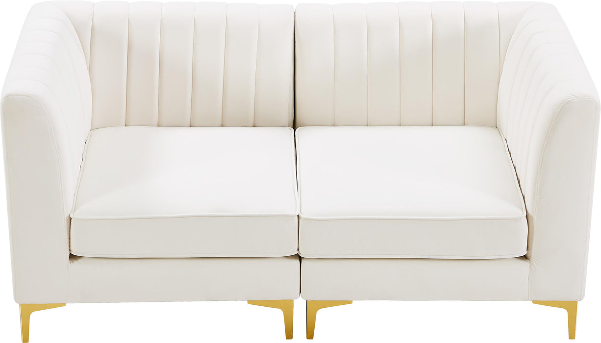 Alina Cream Velvet Modular Sofa