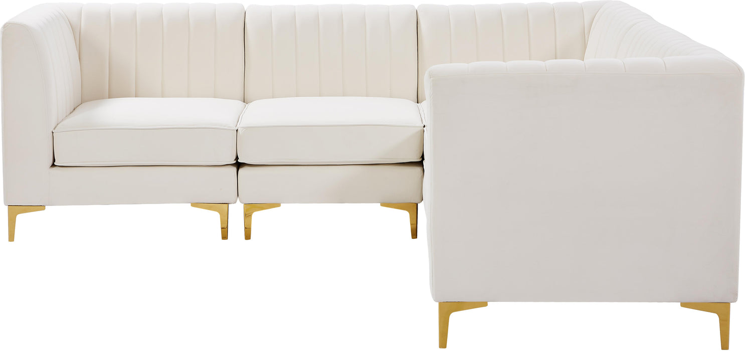 Alina Cream Velvet Modular Sectional