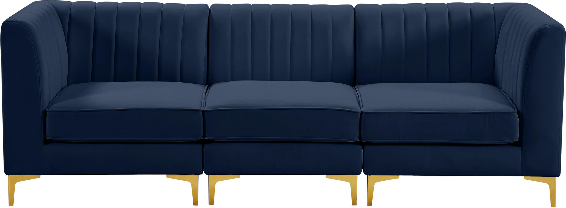 Alina Navy Velvet Modular Sofa