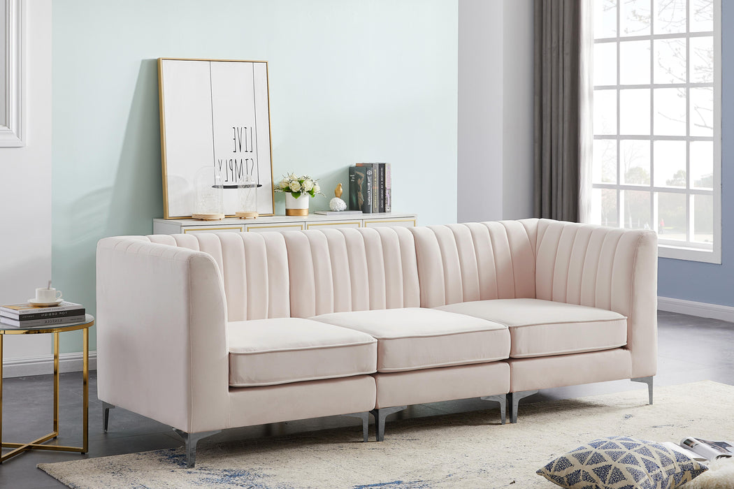 Alina Pink Velvet Modular Sectional