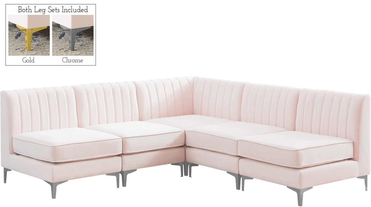 Alina Pink Velvet Modular Sectional