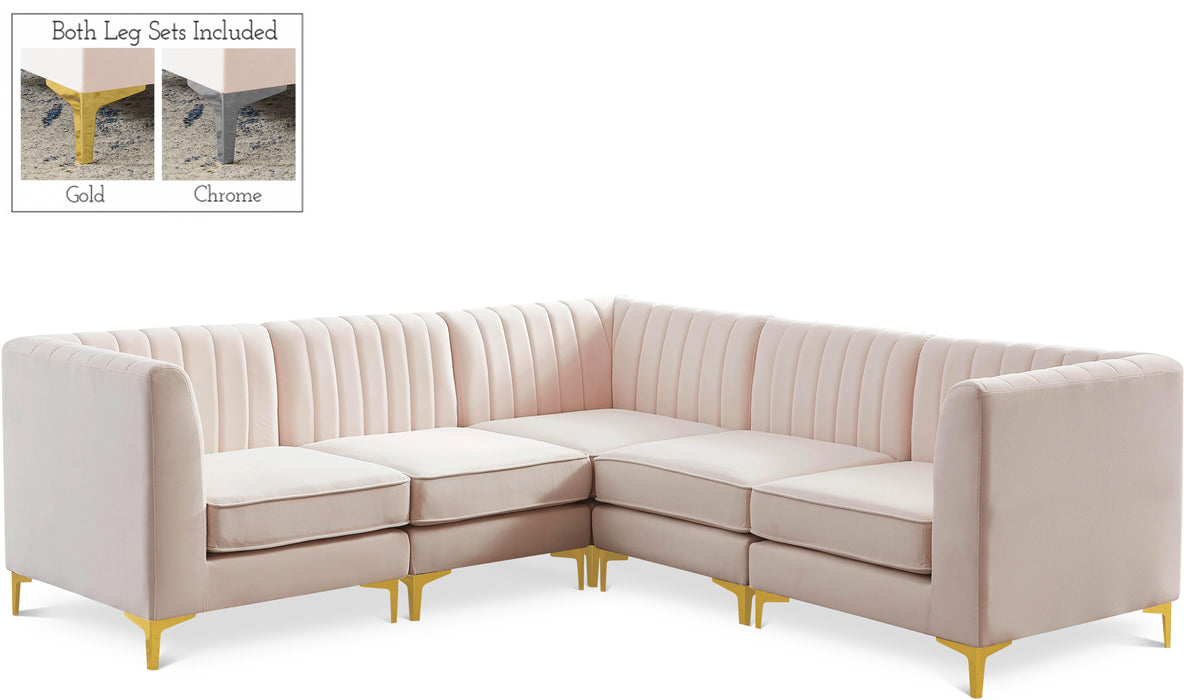 Alina Pink Velvet Modular Sectional