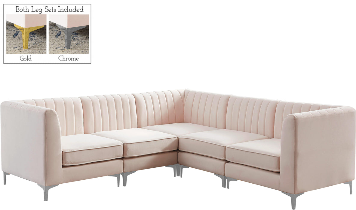 Alina Pink Velvet Modular Sectional