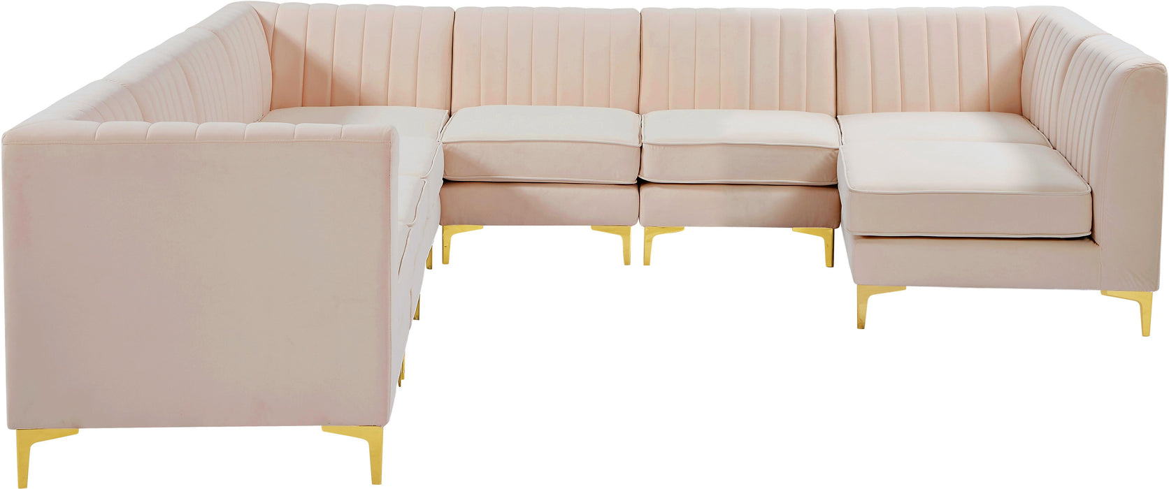 Alina Pink Velvet Modular Sectional