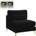 Julia Black Velvet Modular Armless Chair image