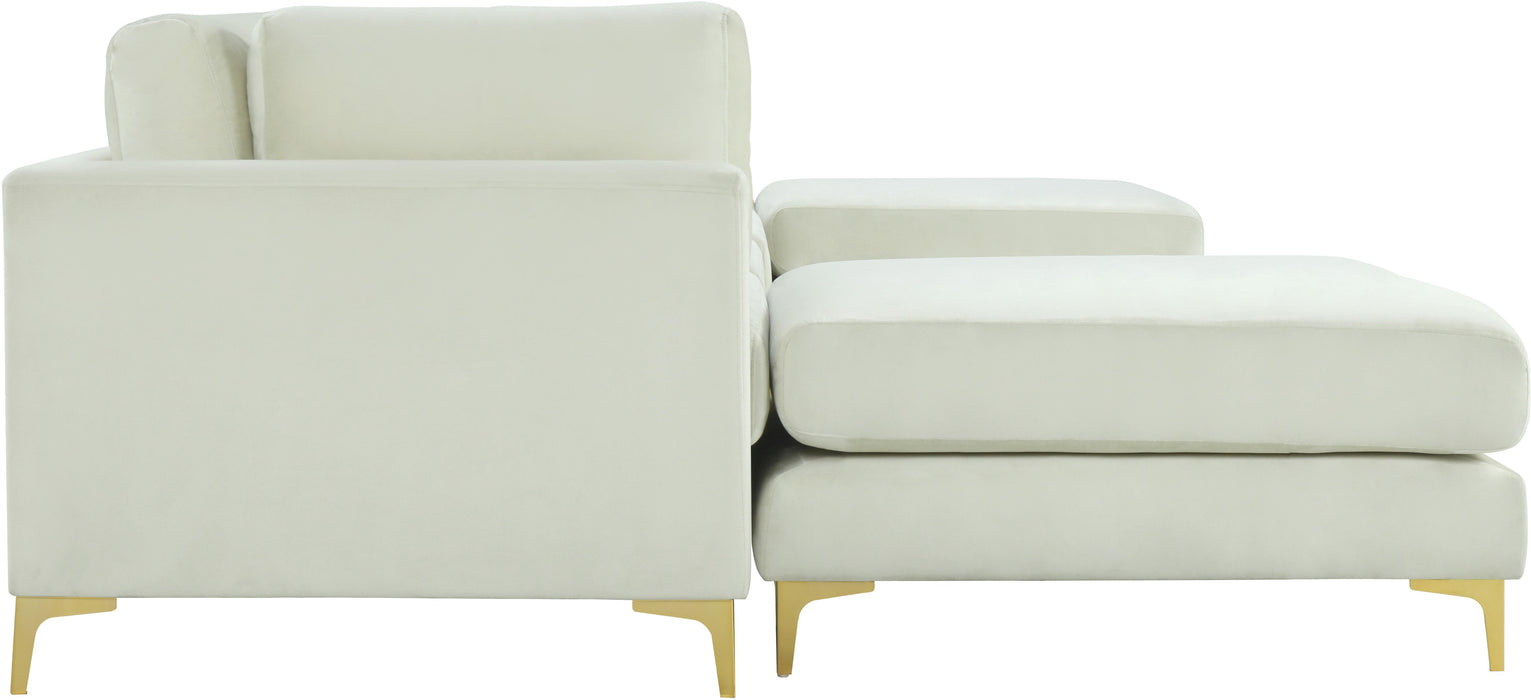 Julia Cream Velvet Modular Sectional (6 Boxes)