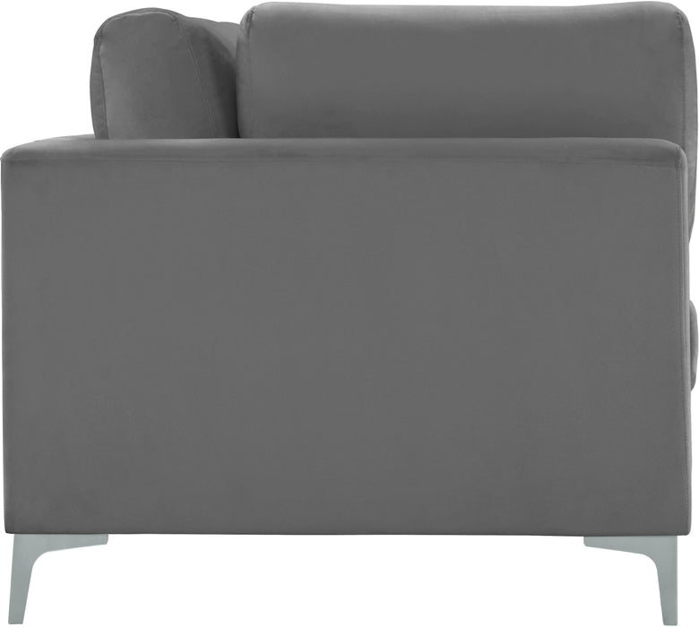 Julia Grey Velvet Modular Sofa (3 Boxes)